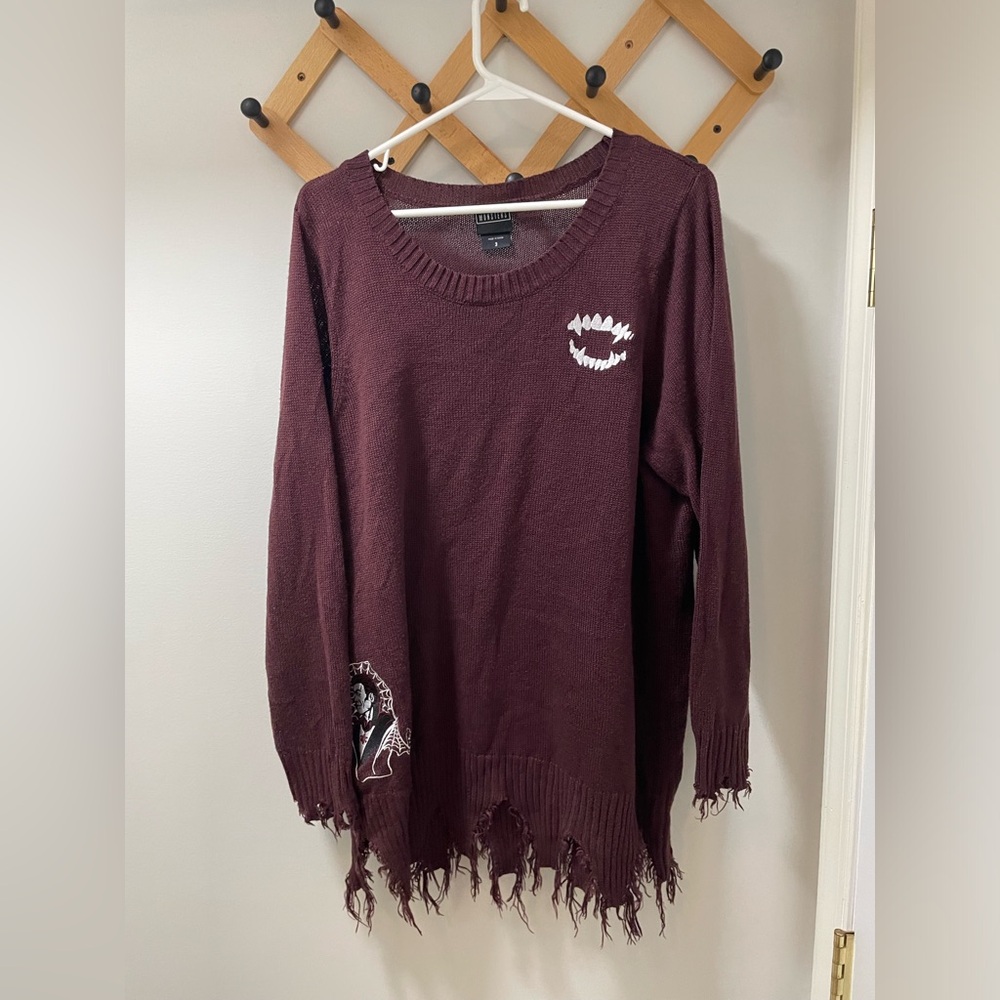 Torrid Universal Studios Dracula Monsters Distressed Sweater